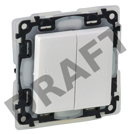 Выключатель Valena LIFE IP44.  двухклавишный 10А 250В IP44 с лицевой панелью. Безвинтовые зажимы. Белый Valena LIFE IP44. Выключатель двухклавишный 10А 250В IP44 с лицевой панелью. Безвинтовые зажимы. Белый