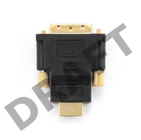 Адаптер (переходник) Gembird  HDMI-DVI A-HDMI-DVI-1, 19M/19M, золотые разъемы, пакет 