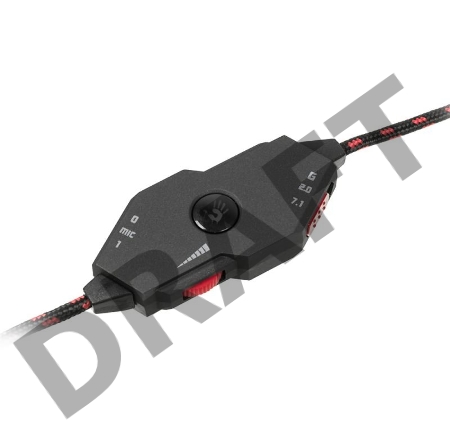 Наушники A4Tech G501, черно-красные  {Наушники с микрофоном, 2.2м}