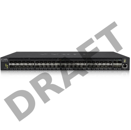 Коммутатор ZYXELXGS4600-52F AC L3 Managed Switch, 48 port Gig SFP, 4 dual pers.  and 4x 10G SFP+, stackable, dual PSU AC