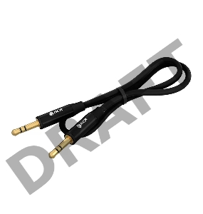 Кабель GCR 0.5m аудио jack 3.5mm/jack 3.5mm черный, GOLD, AL case черный, M/M, GCR-54759