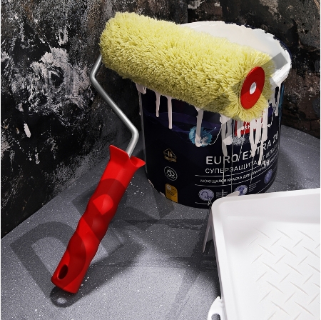 Валик полиакрил зеленый, ворс 18 мм, ширина ролика 180 мм, Ø 42 мм, бюгель 8 мм серия «Мастер» REXANT