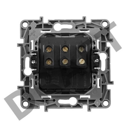 Выключатель 3-клавишный, 10АХ, алюминий ETIKA 