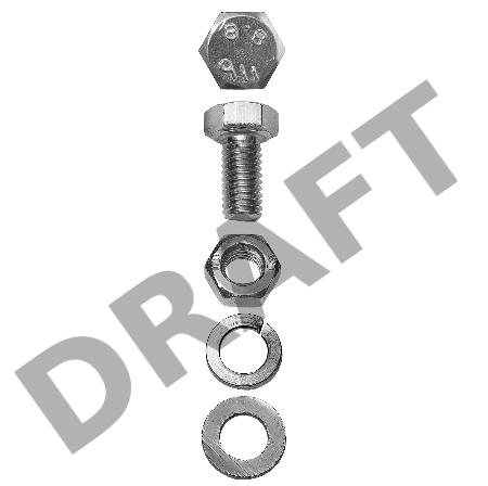 Болт (DIN933) в комплекте с гайкой (DIN934), шайбой (DIN125), шайбой пруж. (DIN127), M10x60мм, 2шт, ЗУБР