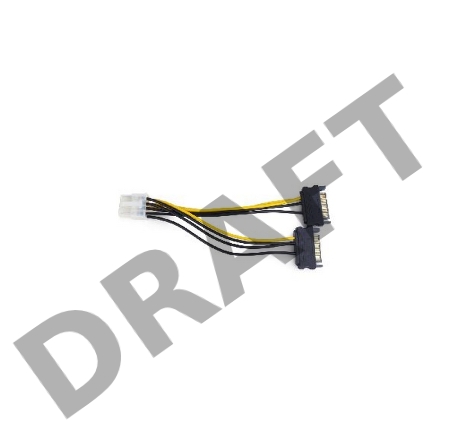 Разветвитель питания Cablexpert CC-PSU-83, 2xSATA->PCI-Express 8pin, для подключения в/к PCI-Е (8pin) к б/п ATX