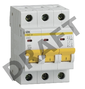 Выключатель автоматический модульный 3п C 63А 4.5кА ВА47-29 ИЭК MVA20-3-063-C