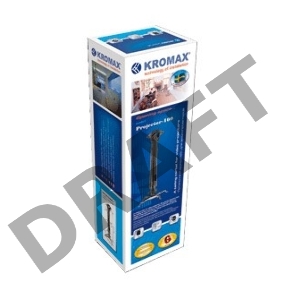 Крепление потолочное Kromax PROJECTOR-100 серый для проектора, 3 ст свободы, наклон 30°, вращение на 360°, от потолка 470-670 мм, нагрузка до 20 кг