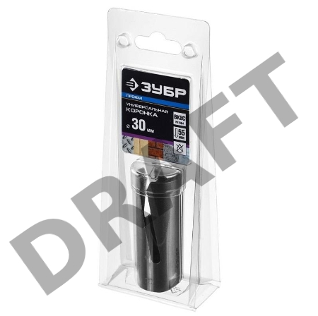 Коронка твердосплавная ЗУБР 29514-30  ПРОФИ ПРОУНИВЕРСАЛ бетон кирпич керам d30мм