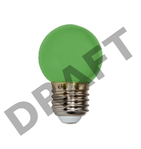 Лампа светодиодная d-45 3LED 1Вт шар E27 25лм 220В зел. Neon-Night 405-114