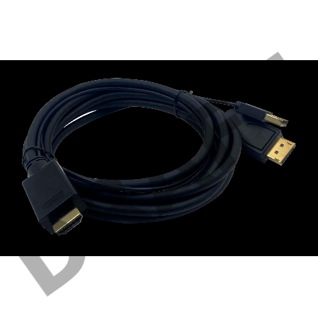 Кабель аудио-видео Buro HDMI (m)/DisplayPort (m) 3м. Позолоченные контакты черный (HDMI-DP-3M) Кабель аудио-видео Buro HDMI (m)/DisplayPort (m) 3м. Позолоченные контакты черный (HDMI-DP-3M)
