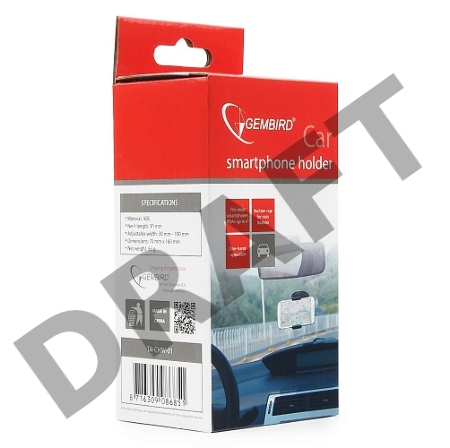 Держатель для мобильного устройства Gembird TA-CHW-01 Автомобильный кронштейн для смартфона TA-CHW-01, на присоске, до 6