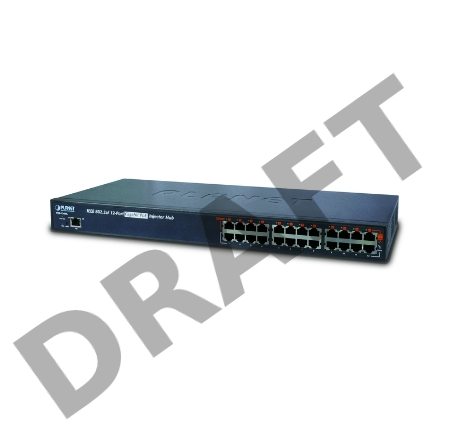 Управляемый хаб  PoE инжекторов POE-1200G , встроенный БП 12-Port 802.3at Managed Gigabit Power over Ethernet Injector Hub (full power - 200W)