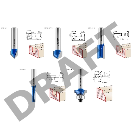 Набор фрез по дереву Зубр 28795-H5 (5 шт; хвостовик 8 мм)