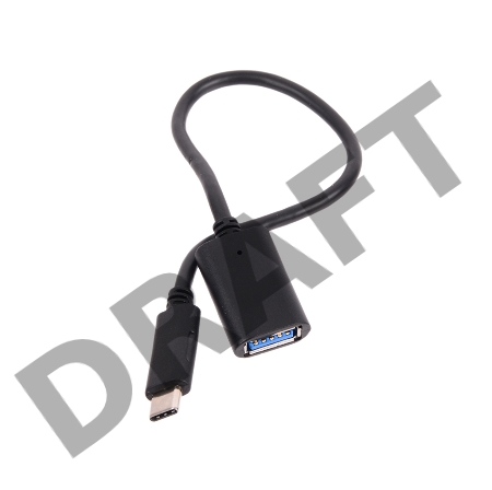 Кабель-адаптер USB 3.1 Type-Cm --> USB 3.0 Af , OTG 1,5A , 5,0Gbps , 0,2m VCOM <CU409>