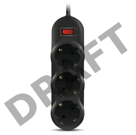 Сетевой фильтр  Sven SF-03L 3 м (3 розеток) черный