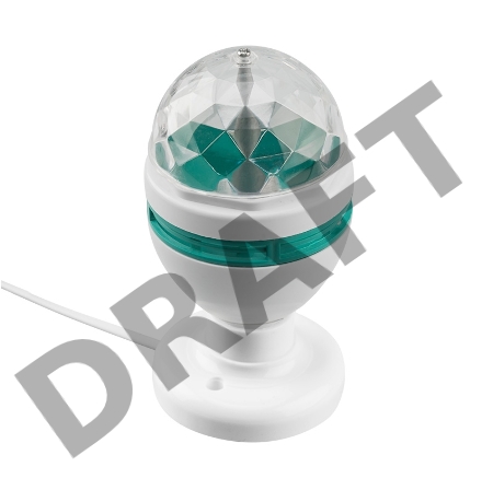 Диско-лампа светодиодная e27, подставка с цоколем e27 в комплекте, 230 В