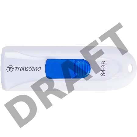 Флеш Диск 64GB Transcend JetFlash 790, USB 3.0, Белый/Синий