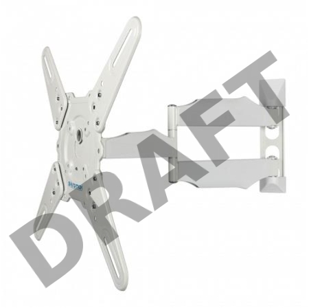 Кронштейн Kromax ATLANTIS-40 white, Наклонно-поворотный, 22