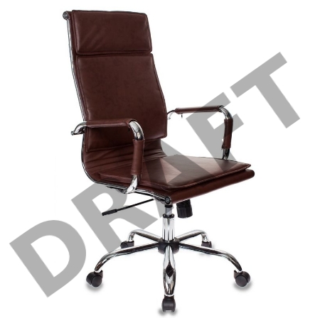 Кресло руководителя Бюрократ CH-993/brown коричневый искусственная кожа крестовина хромированная