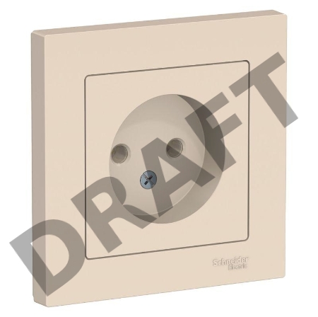 Розетка ATLAS DESIGN без заземл. 16А в сборе беж. SchE ATN000240
