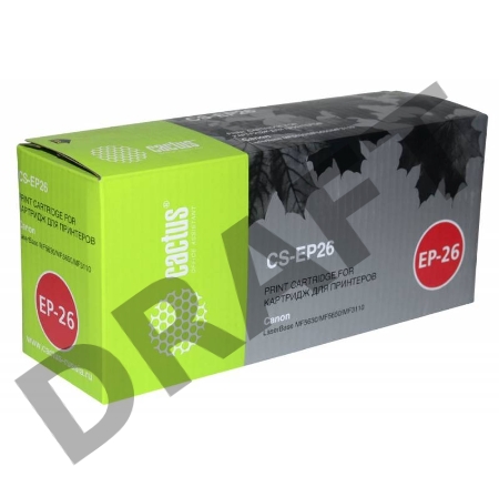 Тонер Картридж Cactus CS-EP26 черный для Canon LB MF5630/MF5650/MF3110 (2500стр.)
