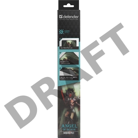 Игровой коврик  Defender Angel of Death M 360x270x3 мм, ткань+резина Defender Игровой коврик Angel of Death M 360x270x3 мм, ткань+резина
