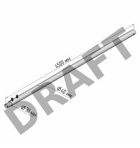 Мачта для антенн алюминиевая 450 см телескопическая REXANT