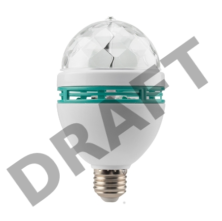 Диско-лампа светодиодная e27, подставка с цоколем e27 в комплекте, 230 В