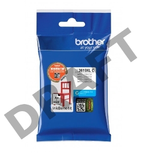 Картридж Brother струйный LC3619XLC голубой повышенной емкости 1500 стр. для MFC-J3530DW, MFC-J3930DW