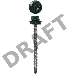 Саморезы для крепления кровельных материалов к деревянной обрешетке Зубр цвет RAL 6005 зеленый насыщенный, оцинкованные, 4,8x38мм, 600шт 4-300310-48-038-6005