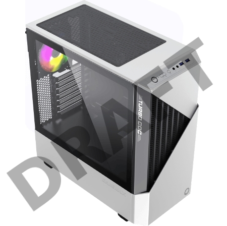 Компьютерный корпус, без блока питания ATX/ Gamemax Contac COC WB ATX case, black/white, w/o PSU, w/2xUSB3.0, w/1x14cm ARGB front fan(GMX-FN14-Rainbow-C9), w/1x12cm ARGB rear fan(GMX-FN12-