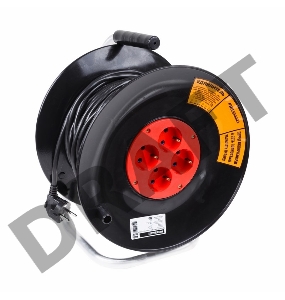 Удлинитель силовой на катушке 4 гнезда с/з 50 м 3х1 мм² STANDART PROCONNECT