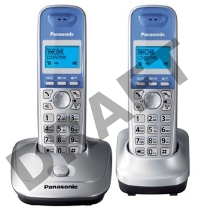 Телефон Panasonic KX-TG2512RUS (серебристый) {Доп трубка в комплекте,АОН, Caller ID,спикерфон на трубке,полифония}
