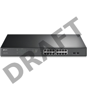 Коммутатор 16-port Gigabit PoE Easy Smart switch, 802.3af on ports 1-16, PoE budget 192 watts, desktop and rack-mountable