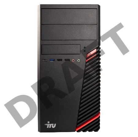 Компьютер IRU Home 310H5SM MT i7 11700F (2.5) 8Gb SSD512Gb GTX1630 4Gb Free DOS GbitEth 500W черный