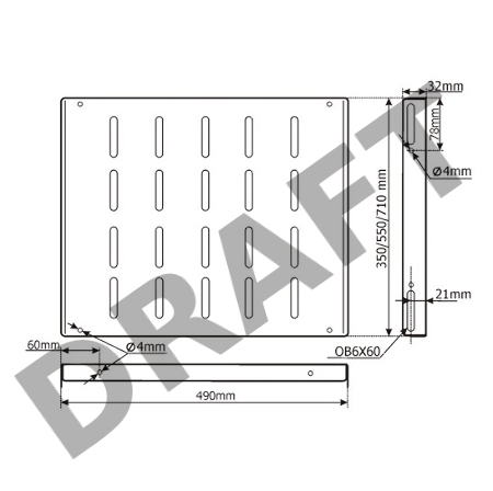 Полка стационарная Lanmaster TWT-RACK2-S4-6/80 нагр.:80кг. 19