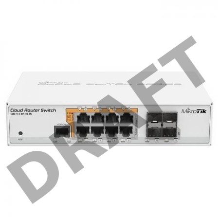 Маршрутизатор 8PORT 1000M 4SFP CRS112-8P-4S-IN MIKROTIK