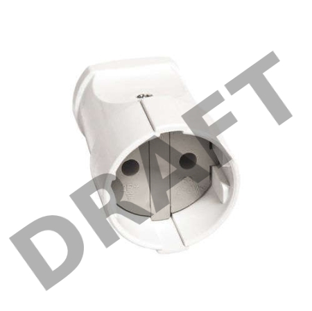 Штепсель без заземл. бел. UNIVersal А115