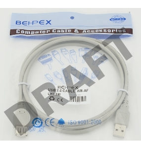 Кабель USB 2.0 Am-Af удлинитель 1.8м