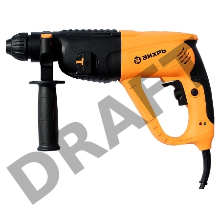 Перфоратор ВИХРЬ П-1000к Перфоратор SDS-plus [72/3/7] { 1000 Вт, сталь, бетон, дерево 13мм/30мм/40мм, 1100 об/мин, 5 дж, вес 3,4 кг }