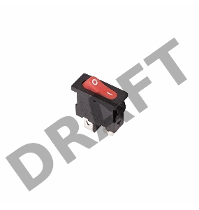 Выключатель клавишный 250V 6А (2с) ON-OFF красный  Mini  REXANT