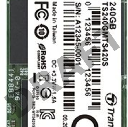 Твердотельный диск 240GB Transcend MTS420, 3D NAND, M.2[R/W - 560/500 MB/s]