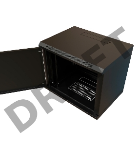 Шкаф коммутационный WRline (WR-TW-1566-SR-RAL9004) настенный 15U 600x600мм пер.дв.металл 2 бок.пан. 60кг черный 520мм 775мм IP20 сталь