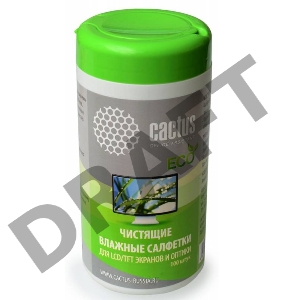 Салфетки Cactus CS-T1001E для экранов и оптики туба 100шт влажных