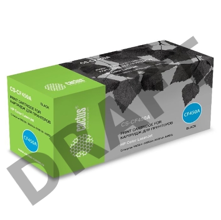 Тонер Картридж Cactus CS-CF450A черный (12500стр.) для HP Color LJ Enterprise M652dn /M653dn /M681dh