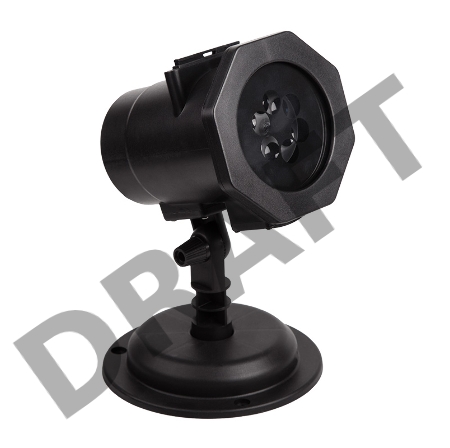 LED проектор, 12 сменных слайдов, цвет RGBW, 12В