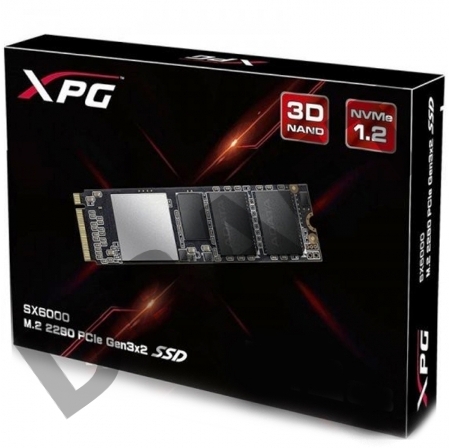 Твердотельный диск 1TB ADATA XPG SX6000 Pro, M.2 2280, PCI-E 3x4, [R/W - 2100/1400 MB/s] 3D-NAND TLC, Realtek