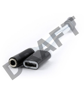 Переходник Cablexpert USB Type-C/Jack3.5 F+ Type-C F, черный, пакет (CCA-UC3.5F-02)
