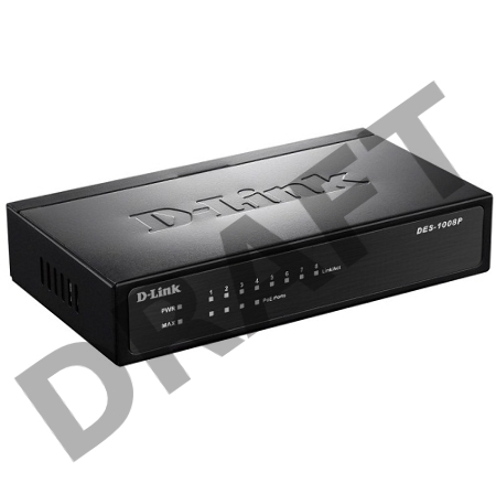 Сетевое оборудование D-Link DES-1008P/C1A Коммутатор 8 портовый 10/100, 4 порта c поддержкой PoE 802.3af