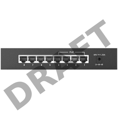 Сетевое оборудование D-Link DES-1008P/C1A Коммутатор 8 портовый 10/100, 4 порта c поддержкой PoE 802.3af